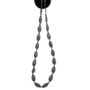 Vintage PSCO Silver Tone Filigree Link Necklace Ornate Chain 18"